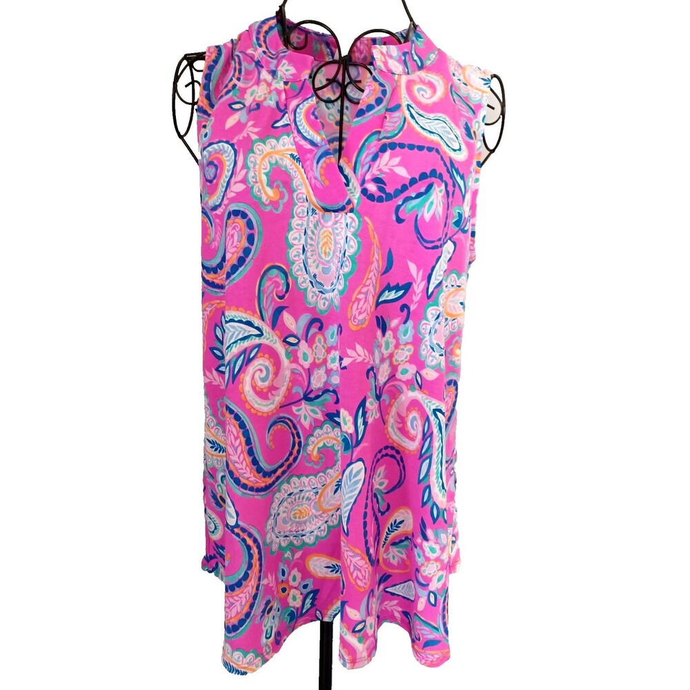 Dear Scarlett NWT Womens Shirt Sz M Pinks Paisley Flowy Lightweight